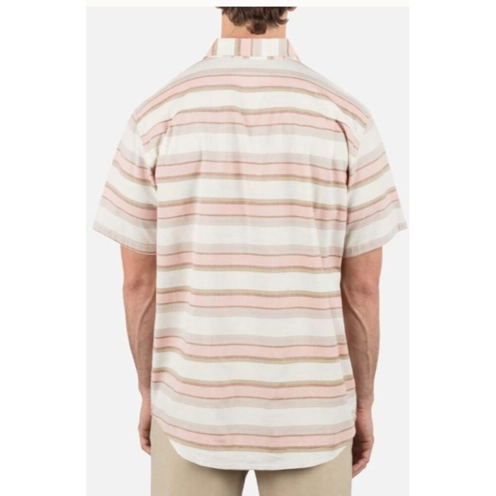 Hurley One & Only Lido Stripe Short Sleeve Button-Up Shirt Men’s M NWT Coastal - Picture 2 of 10